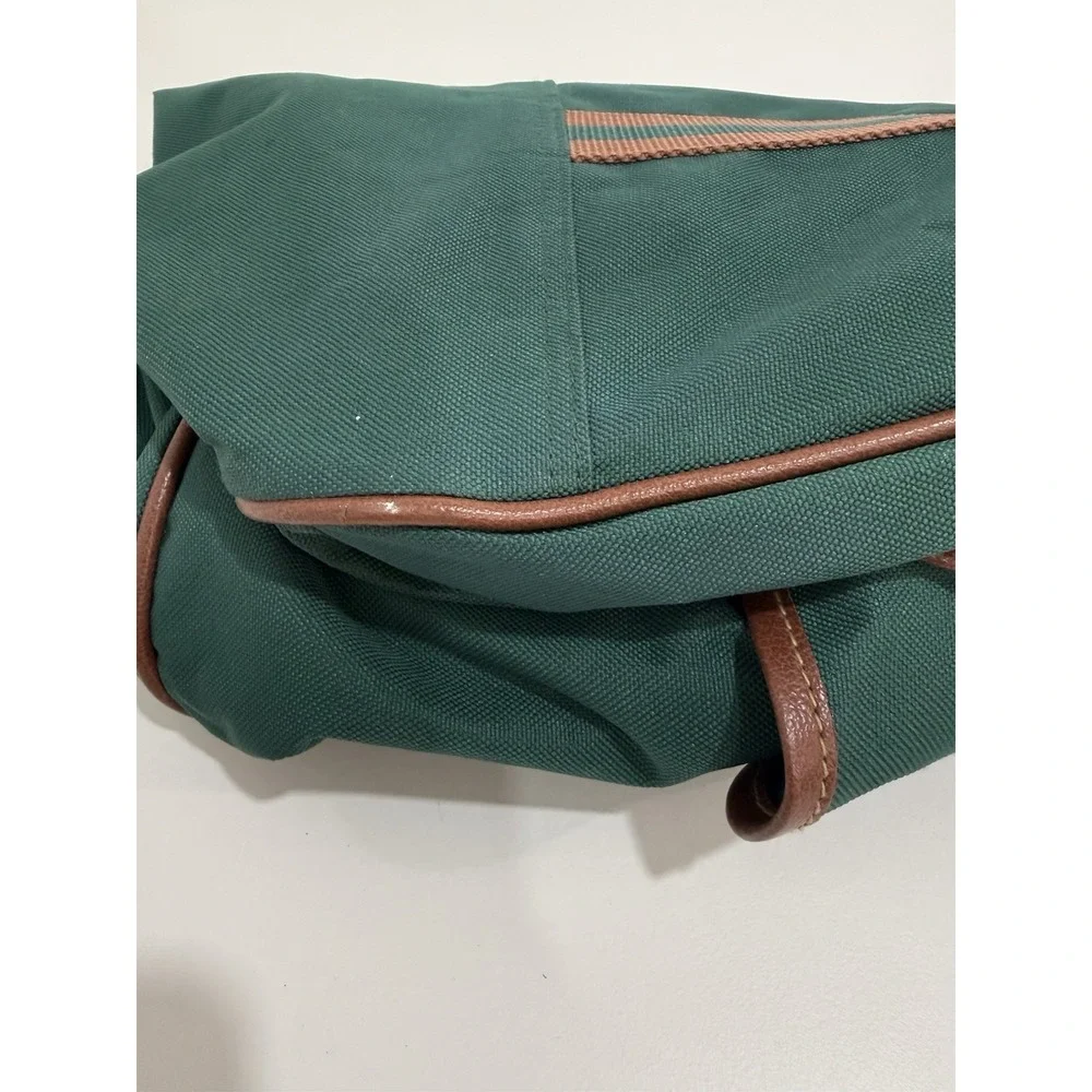 Vintage Polo Ralph Lauren 90s Green Canvas Duffle Weekender Bag